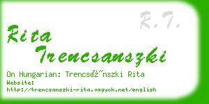 rita trencsanszki business card